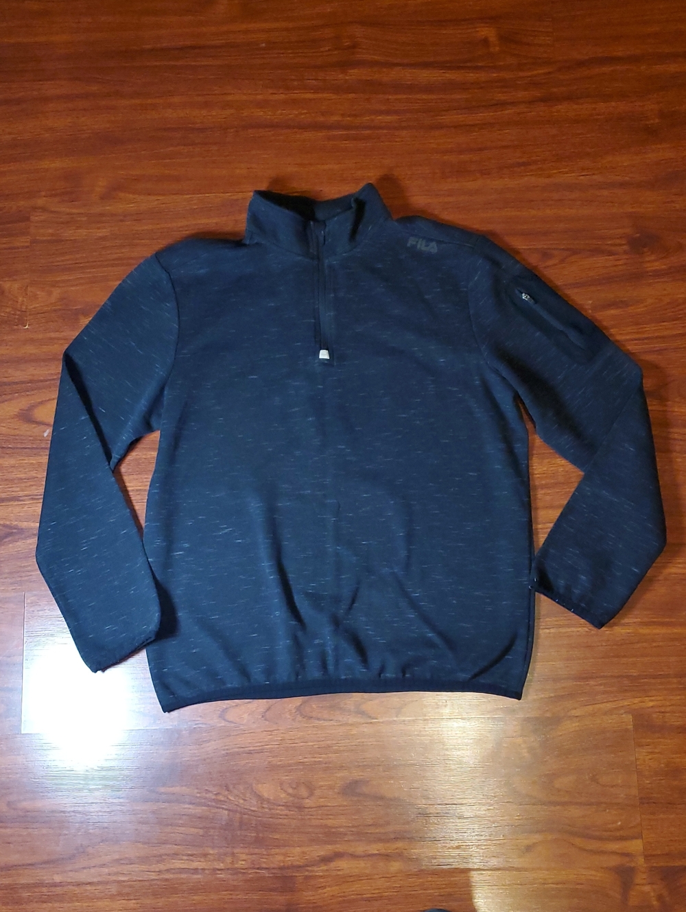 FILA Men's Dark Heather Quarter-Zip Pullover Sweater